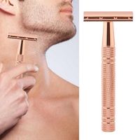 The Great Living Co Premium Double Edge Safety Razor Plus Blades - Rose Gold